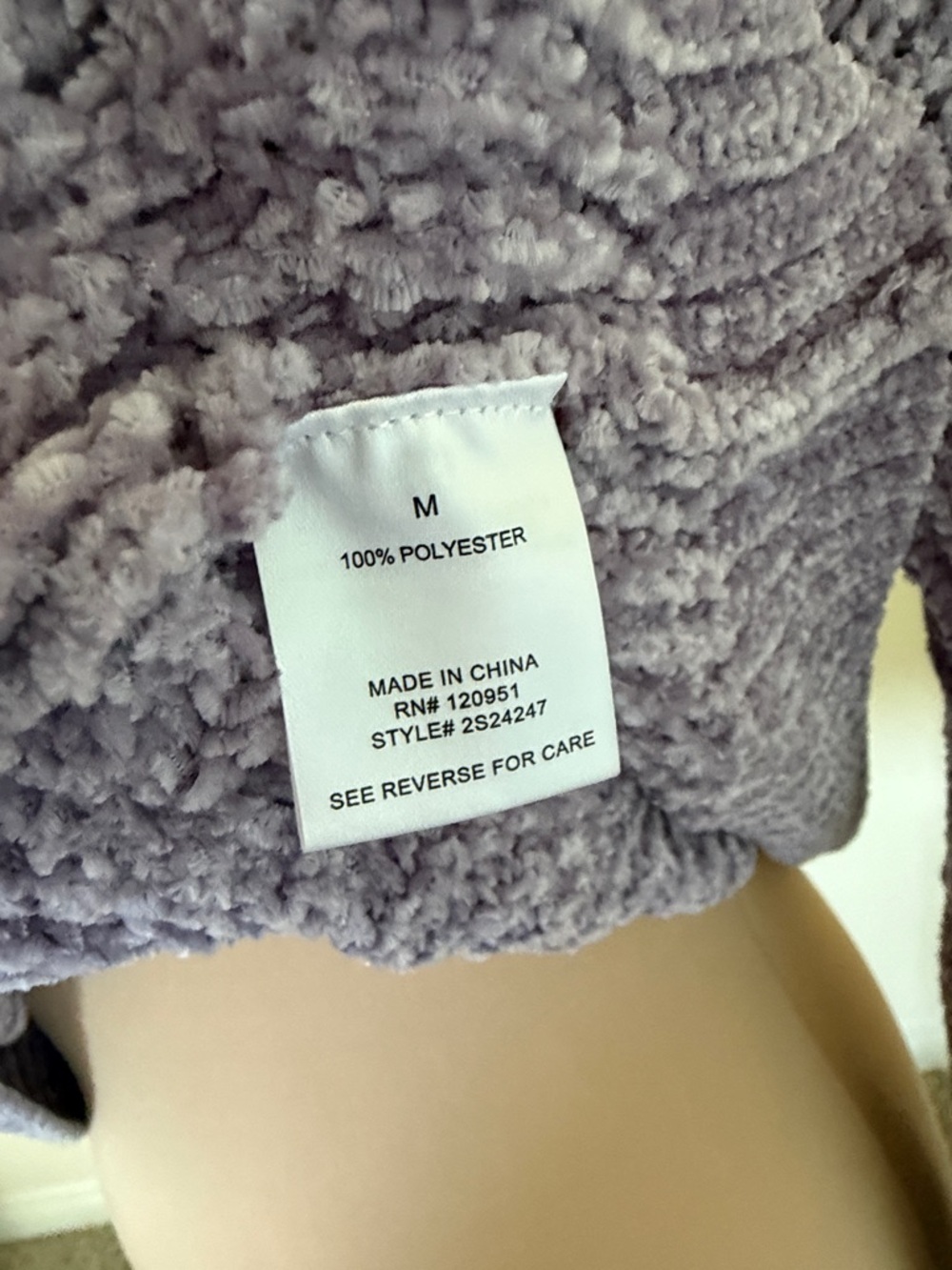 Lilac Chenille Cable Knit Sweater Cozy Spring Size M Pink Rose - Picture 9 of 9
